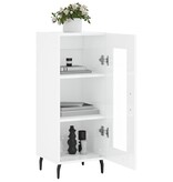 VidaXL Dressoir 34,5x34x90 cm bewerkt hout hoogglans wit