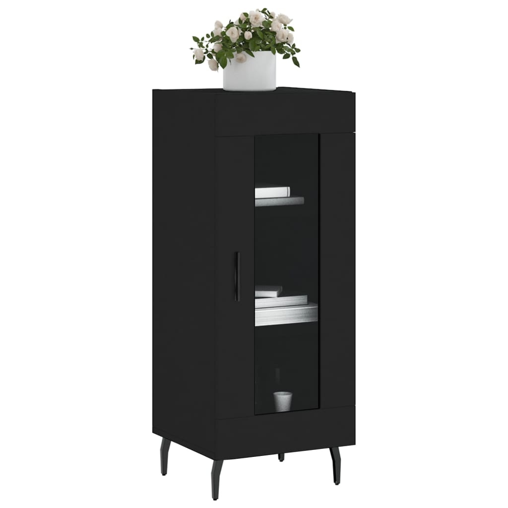 VidaXL Dressoir 34,5x34x90 cm bewerkt hout zwart