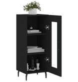VidaXL Dressoir 34,5x34x90 cm bewerkt hout zwart