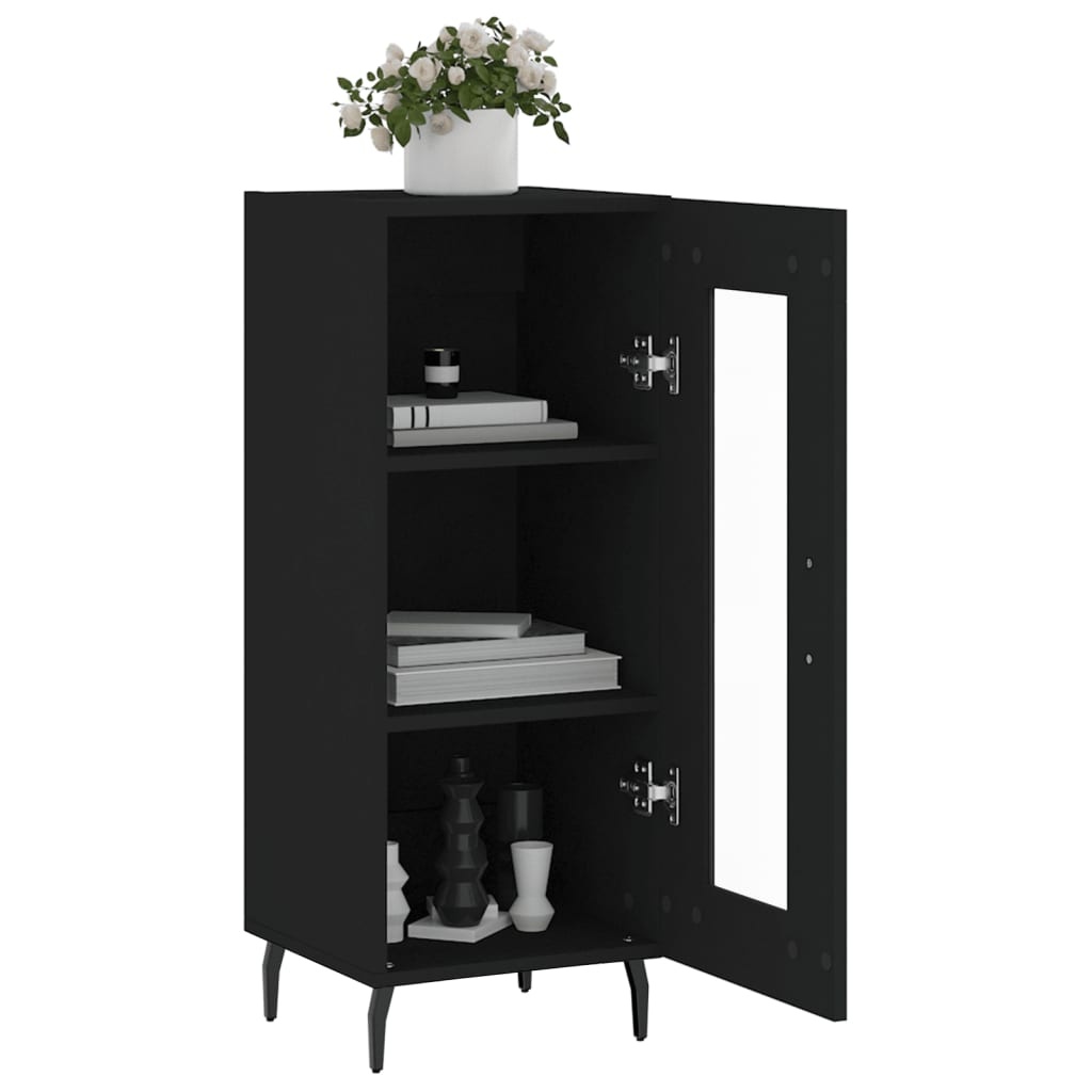 VidaXL Dressoir 34,5x34x90 cm bewerkt hout zwart
