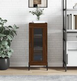 VidaXL Dressoir 34,5x34x90 cm bewerkt hout bruineikenkleurig
