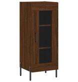 VidaXL Dressoir 34,5x34x90 cm bewerkt hout bruineikenkleurig