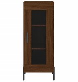 VidaXL Dressoir 34,5x34x90 cm bewerkt hout bruineikenkleurig