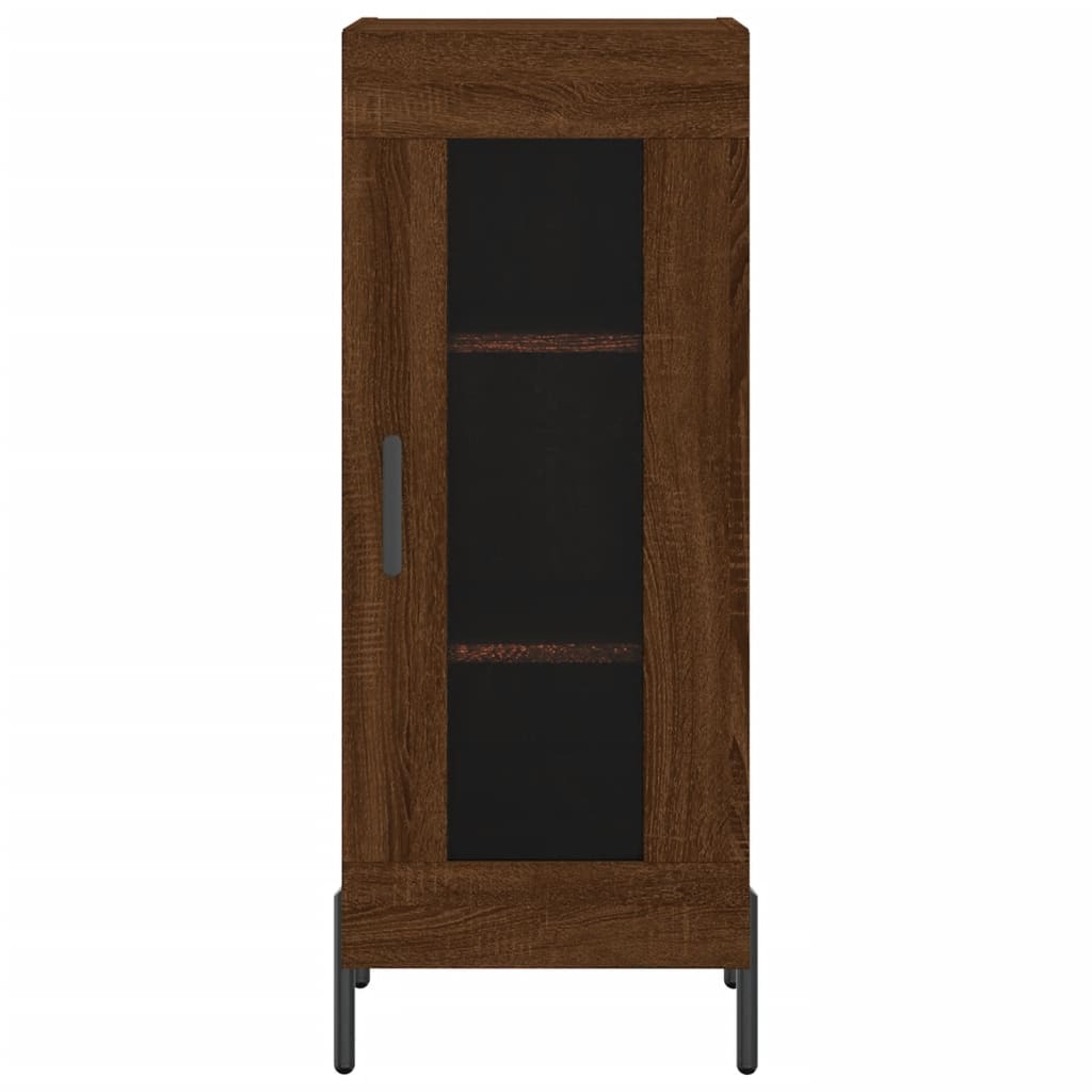 VidaXL Dressoir 34,5x34x90 cm bewerkt hout bruineikenkleurig