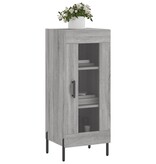 VidaXL Dressoir 34,5x34x90 cm bewerkt hout grijs sonoma eikenkleurig