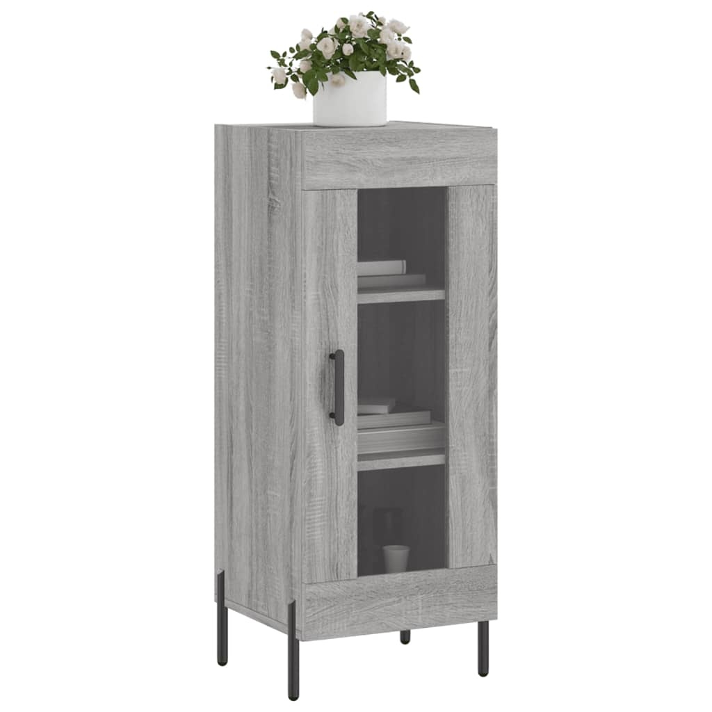 VidaXL Dressoir 34,5x34x90 cm bewerkt hout grijs sonoma eikenkleurig