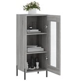 VidaXL Dressoir 34,5x34x90 cm bewerkt hout grijs sonoma eikenkleurig