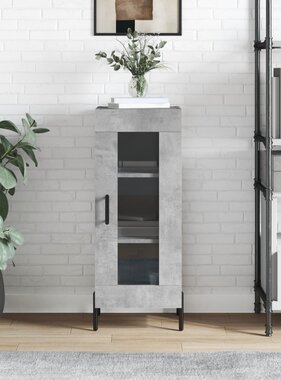 VidaXL Dressoir 34,5x34x90 cm bewerkt hout betongrijs