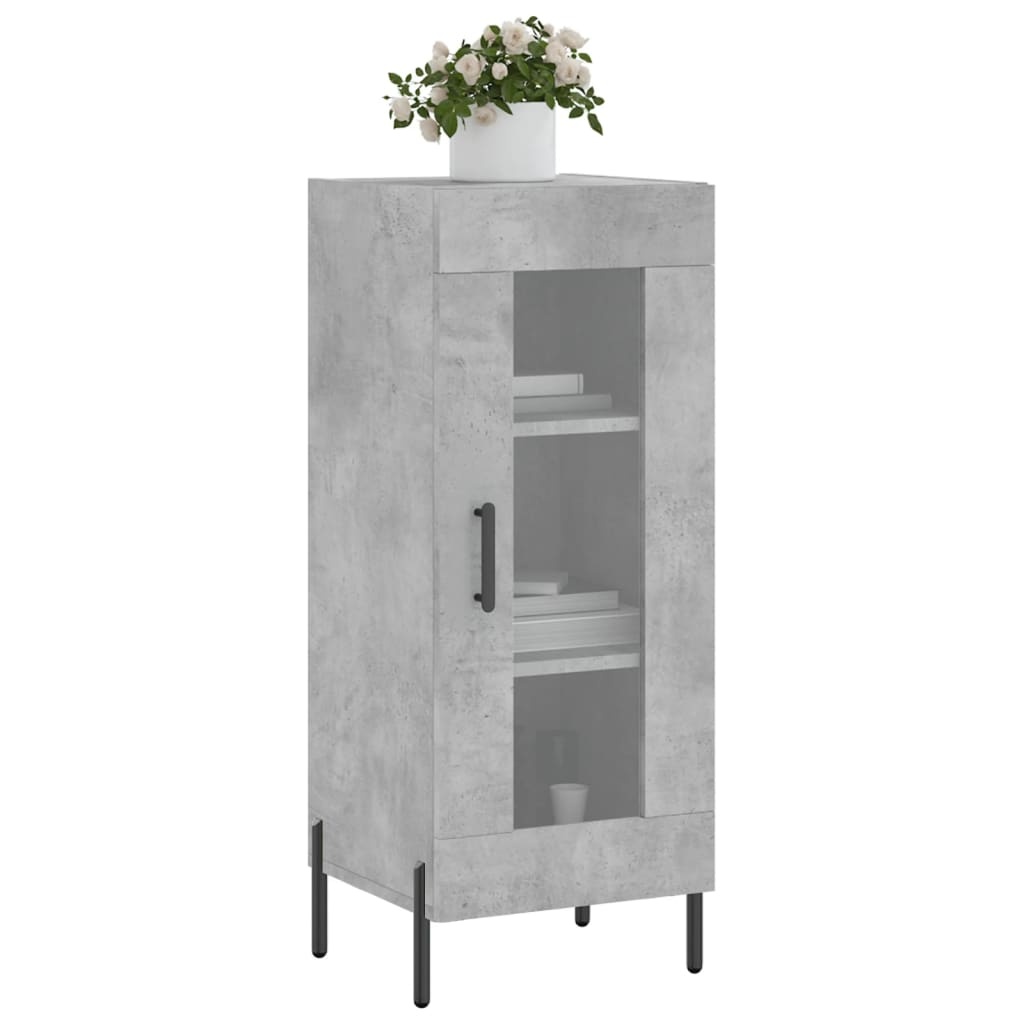 VidaXL Dressoir 34,5x34x90 cm bewerkt hout betongrijs