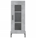 VidaXL Dressoir 34,5x34x90 cm bewerkt hout betongrijs