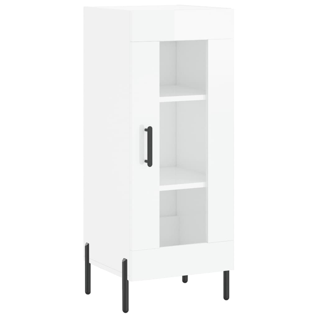 VidaXL Dressoir 34,5x34x90 cm bewerkt hout hoogglans wit