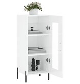VidaXL Dressoir 34,5x34x90 cm bewerkt hout hoogglans wit
