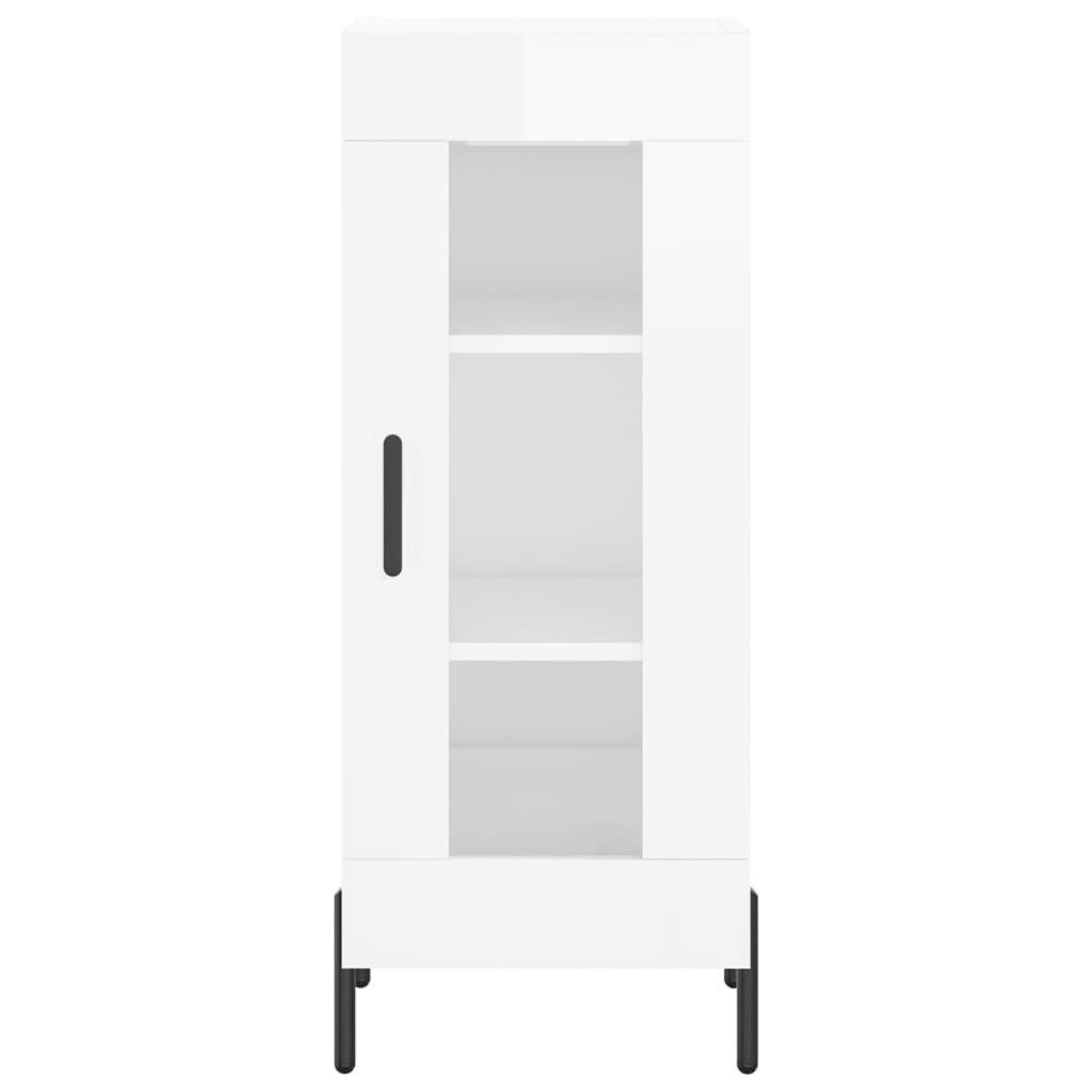 VidaXL Dressoir 34,5x34x90 cm bewerkt hout hoogglans wit