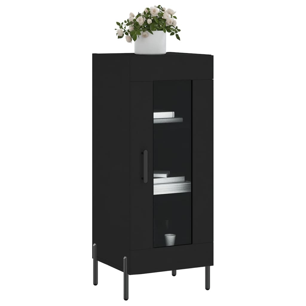 VidaXL Dressoir 34,5x34x90 cm bewerkt hout zwart