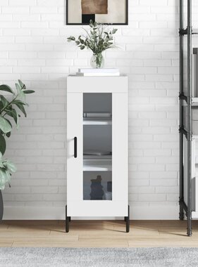 VidaXL Dressoir 34,5x34x90 cm bewerkt hout wit