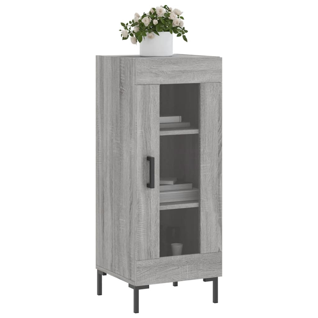VidaXL Dressoir 34,5x34x90 cm bewerkt hout grijs sonoma eikenkleurig