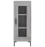 VidaXL Dressoir 34,5x34x90 cm bewerkt hout grijs sonoma eikenkleurig