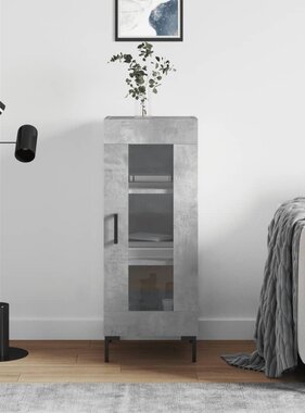 VidaXL Dressoir 34,5x34x90 cm bewerkt hout betongrijs