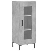 VidaXL Dressoir 34,5x34x90 cm bewerkt hout betongrijs