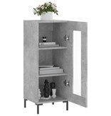 VidaXL Dressoir 34,5x34x90 cm bewerkt hout betongrijs