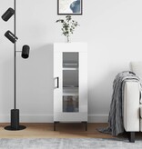 VidaXL Dressoir 34,5x34x90 cm bewerkt hout hoogglans wit