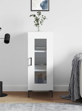 VidaXL Dressoir 34,5x34x90 cm bewerkt hout wit