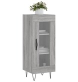 VidaXL Dressoir 34,5x34x90 cm bewerkt hout grijs sonoma eikenkleurig