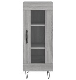 VidaXL Dressoir 34,5x34x90 cm bewerkt hout grijs sonoma eikenkleurig