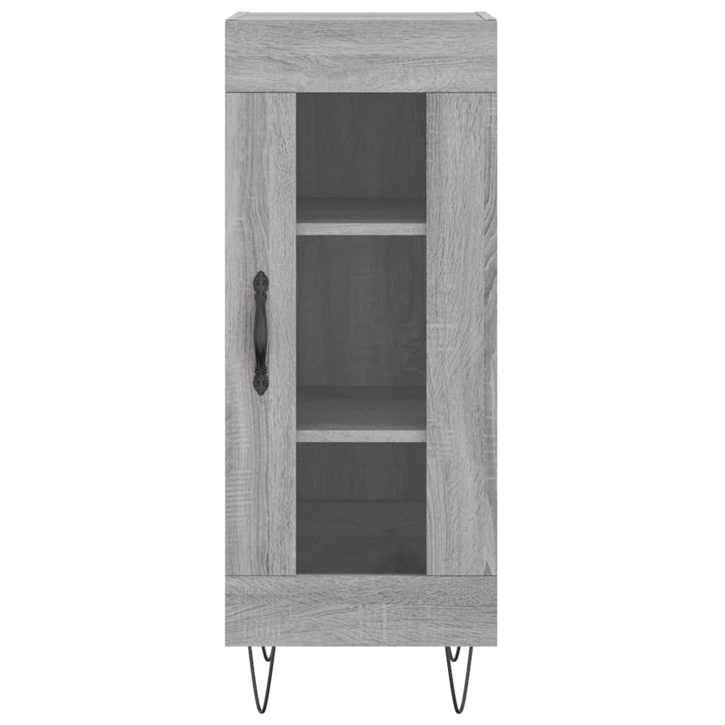 VidaXL Dressoir 34,5x34x90 cm bewerkt hout grijs sonoma eikenkleurig