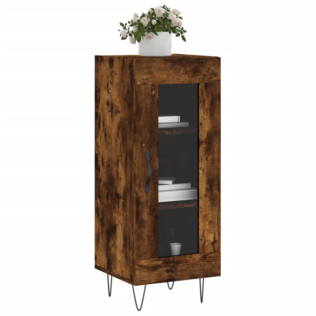 VidaXL Dressoir 34,5x34x90 cm bewerkt hout gerookt eiken