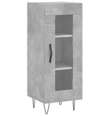 VidaXL Dressoir 34,5x34x90 cm bewerkt hout betongrijs