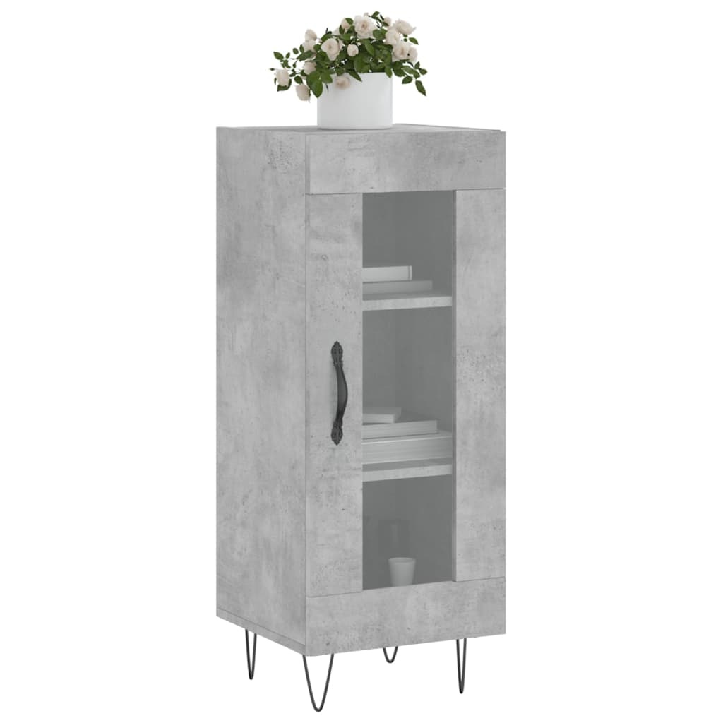 VidaXL Dressoir 34,5x34x90 cm bewerkt hout betongrijs