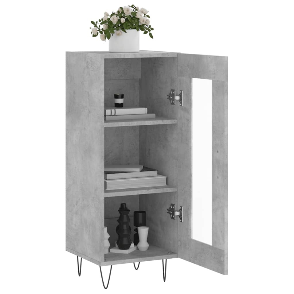 VidaXL Dressoir 34,5x34x90 cm bewerkt hout betongrijs