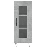 VidaXL Dressoir 34,5x34x90 cm bewerkt hout betongrijs