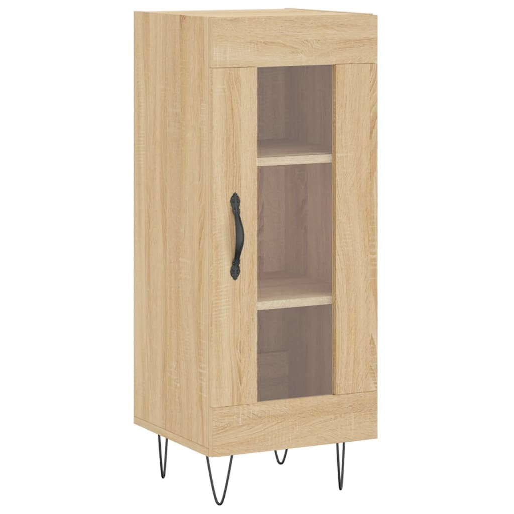 VidaXL Dressoir 34,5x34x90 cm bewerkt hout sonoma eiken