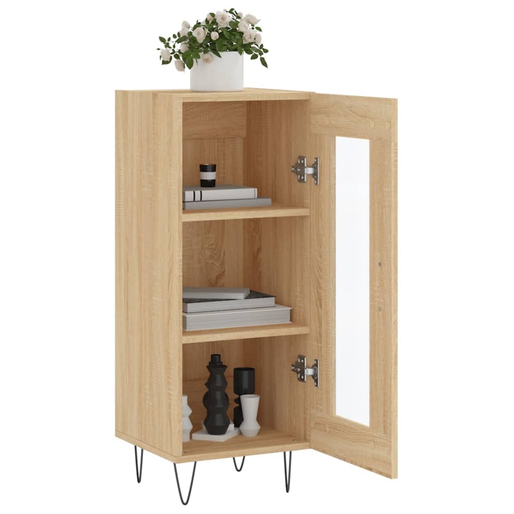 VidaXL Dressoir 34,5x34x90 cm bewerkt hout sonoma eiken
