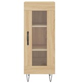 VidaXL Dressoir 34,5x34x90 cm bewerkt hout sonoma eiken