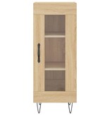 vidaXL Dressoir 34,5x34x90 cm bewerkt hout sonoma eiken