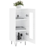 VidaXL Dressoir 34,5x34x90 cm bewerkt hout hoogglans wit