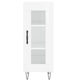 VidaXL Dressoir 34,5x34x90 cm bewerkt hout hoogglans wit