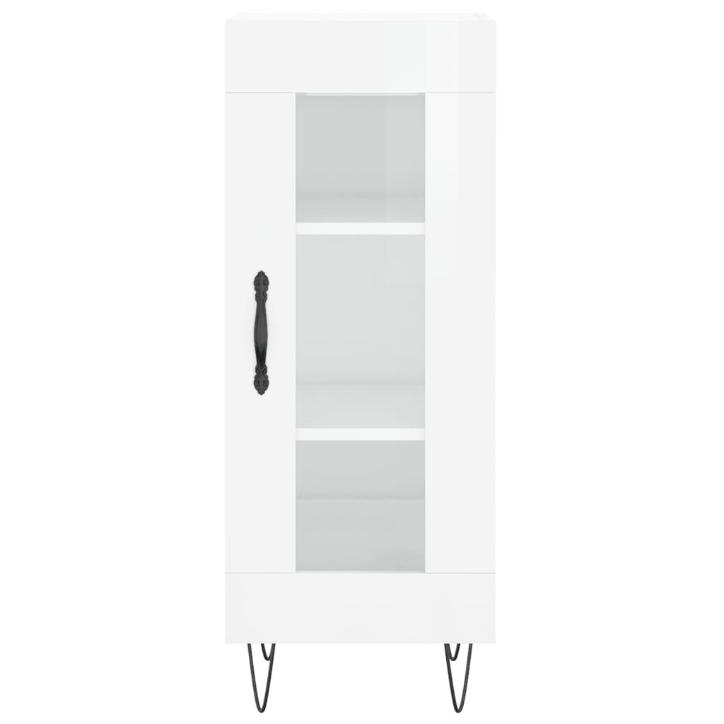 VidaXL Dressoir 34,5x34x90 cm bewerkt hout hoogglans wit