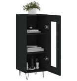 VidaXL Dressoir 34,5x34x90 cm bewerkt hout zwart