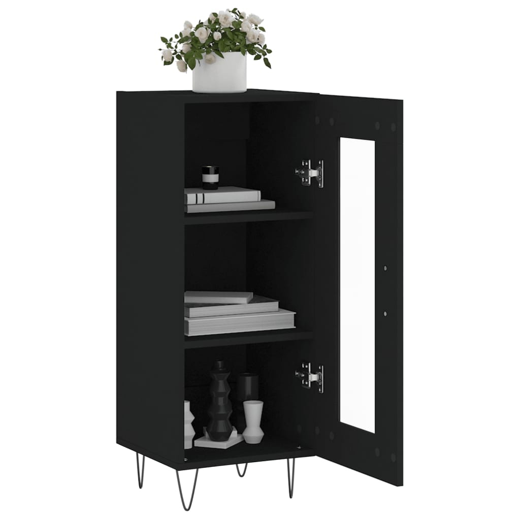 VidaXL Dressoir 34,5x34x90 cm bewerkt hout zwart