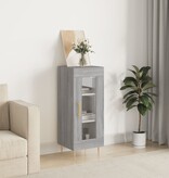 VidaXL Dressoir 34,5x34x90 cm bewerkt hout grijs sonoma eikenkleurig