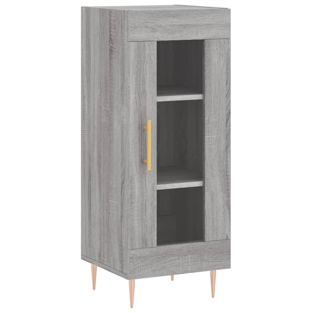 vidaXL Dressoir 34,5x34x90 cm bewerkt hout grijs sonoma eikenkleurig