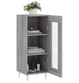 VidaXL Dressoir 34,5x34x90 cm bewerkt hout grijs sonoma eikenkleurig