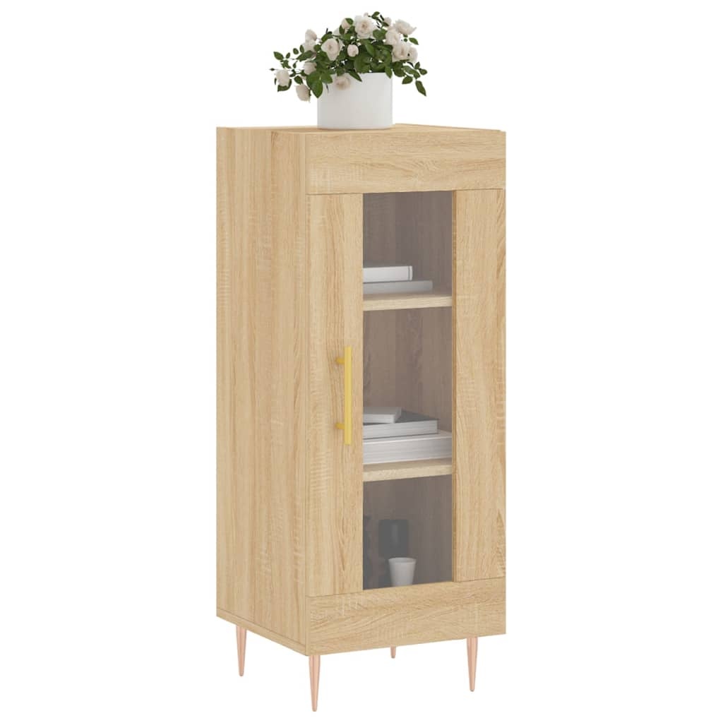 vidaXL Dressoir 34,5x34x90 cm bewerkt hout sonoma eiken