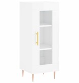 VidaXL Dressoir 34,5x34x90 cm bewerkt hout hoogglans wit