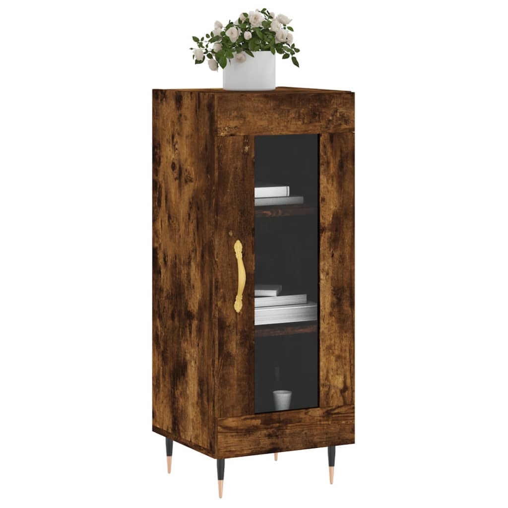 VidaXL Dressoir 34,5x34x90 cm bewerkt hout gerookt eiken