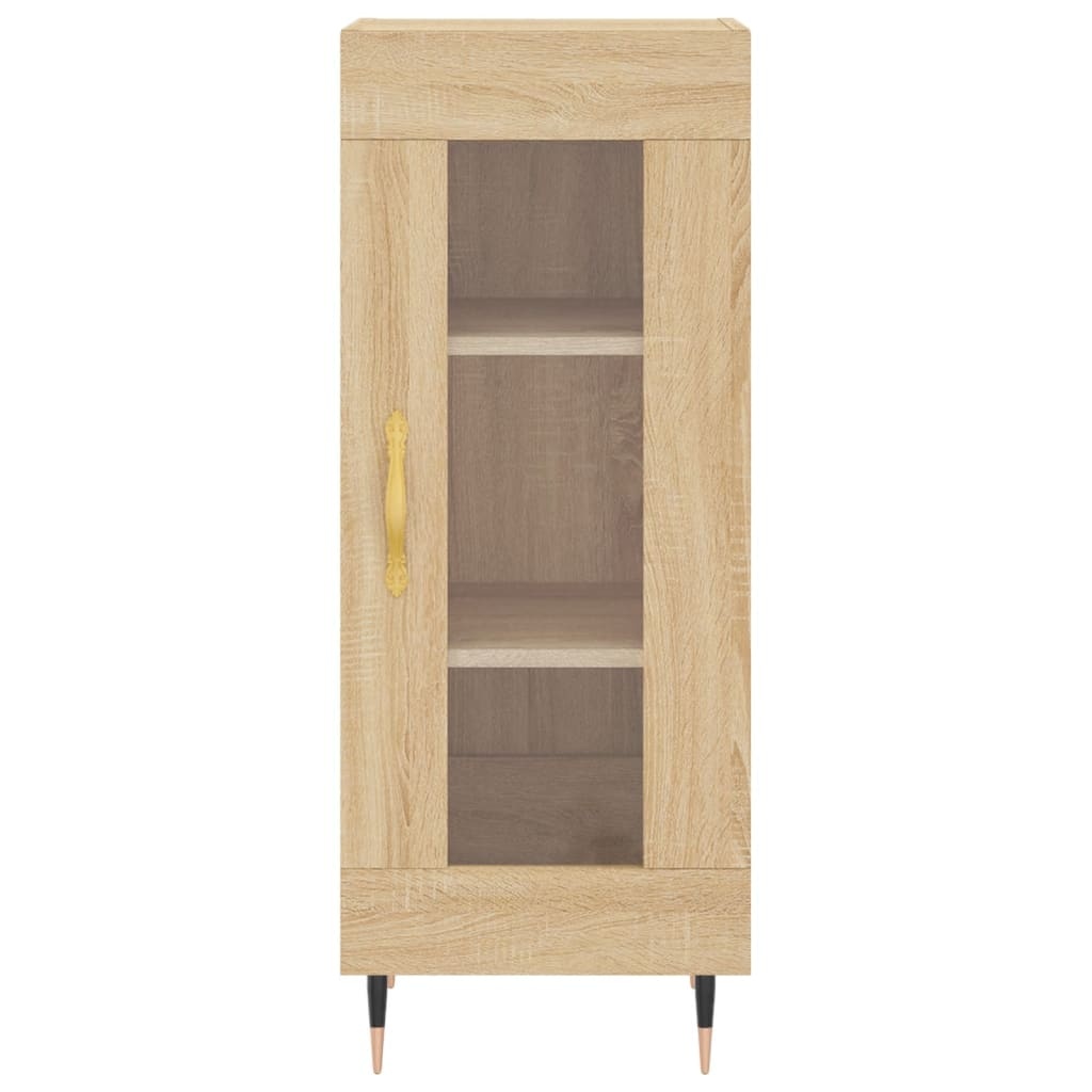 vidaXL Dressoir 34,5x34x90 cm bewerkt hout sonoma eiken